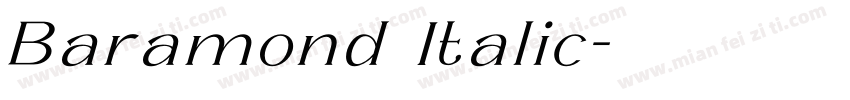 Baramond Italic字体转换